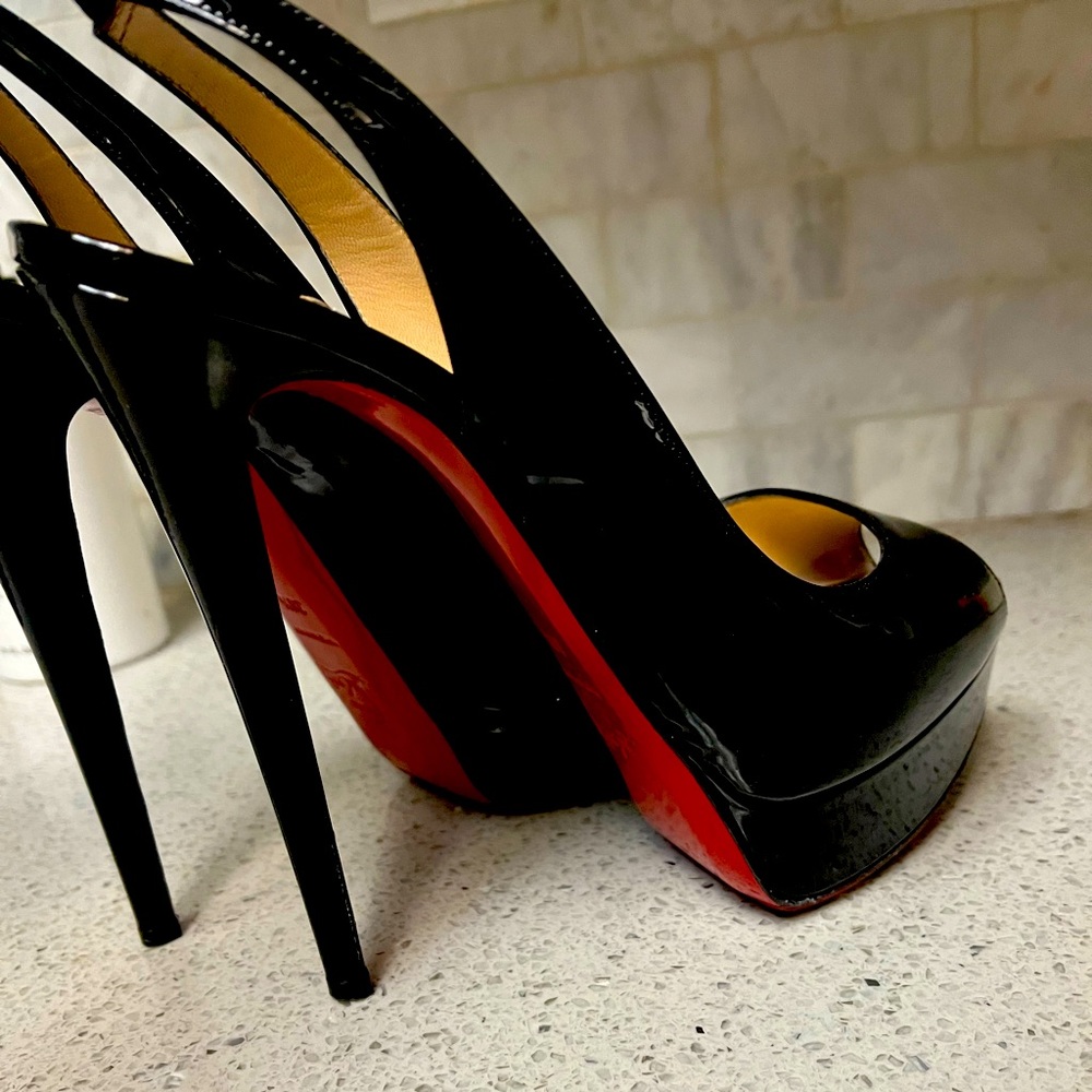 Christian Louboutin Lady Peep sling 150mm sz 38.5
